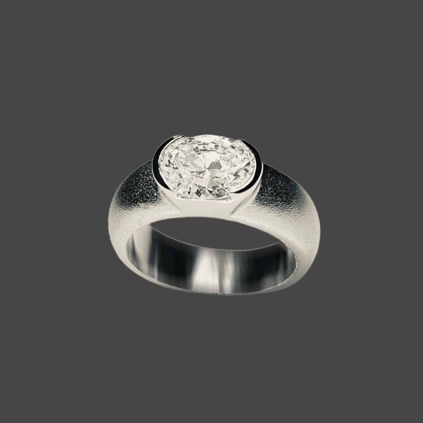 Oval cubic ring