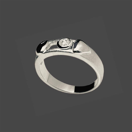 Designer ring with cubic