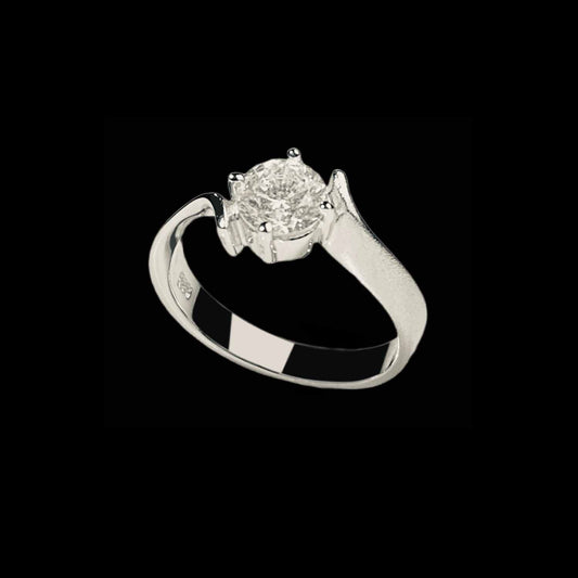Solitaire ring victorian band