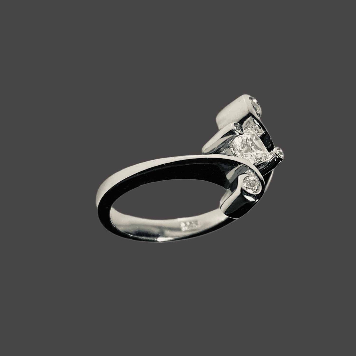 Princess cut designer ring