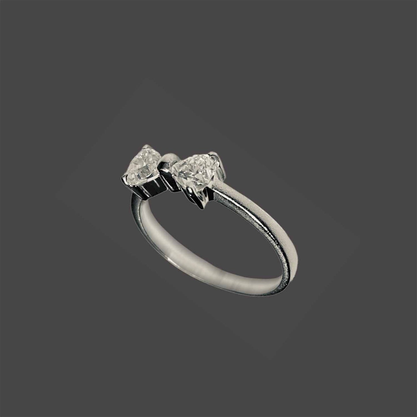 Bowtie ring with crystals